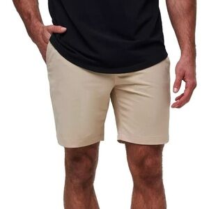 Travis Mathew Tech Chino‎ Shorts Mens 40 Khaki Beige Performance Golf New